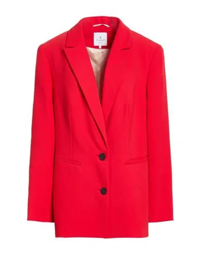 Xandres Gold Woman Blazer Tomato Red Size 22 Recycled Polyester