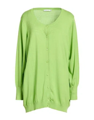 Xandres Gold Woman Cardigan Lime Green Size Xxl Silk, Cotton