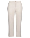 Xandres Gold Woman Pants Beige Size 22 Polyester, Viscose, Wool, Elastane