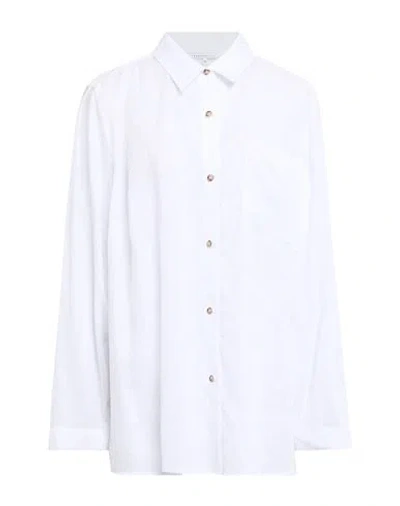 Xandres Gold Woman Shirt White Size 20 Linen