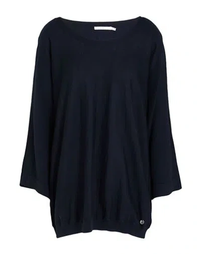 Xandres Gold Woman Sweater Navy Size Xl Merino Wool In Blue