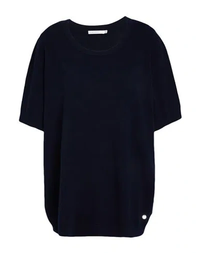 Xandres Gold Woman Sweater Navy Size Xl Wool In Blue