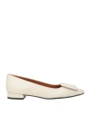 Xandres Woman Ballet Flats Cream Size 11 Leather In White