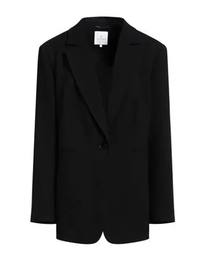 Xandres Woman Blazer Black Size 20 Viscose, Polyester, Elastane