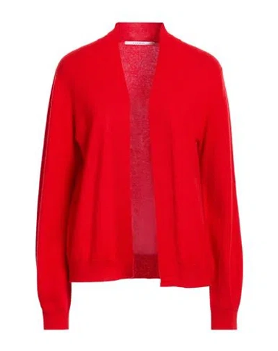 Xandres Woman Cardigan Red Size L Cashmere