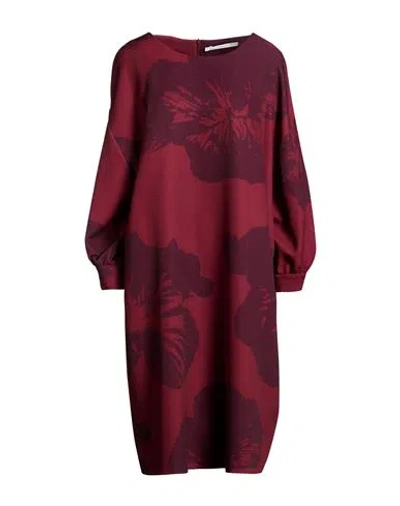 Xandres Woman Midi Dress Burgundy Size 22 Recycled Polyester, Elastane In Red