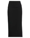 Xandres Woman Midi Skirt Black Size 16 Polyester, Recycled Polyester In Black