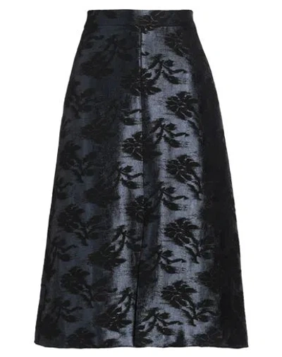 Xandres Woman Midi Skirt Midnight Blue Size 6 Viscose, Polyester, Polyamide