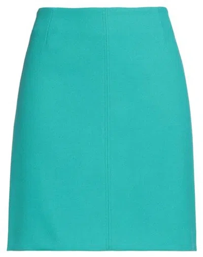 Xandres Woman Mini Skirt Turquoise Size 8 Polyester, Viscose, Elastane In Green