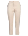 Xandres Woman Pants Beige Size 18 Viscose, Polyester, Elastane In Beige