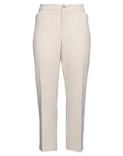 Xandres Woman Pants Beige Size 18 Polyester, Viscose, Wool, Elastane