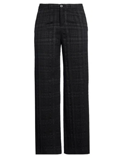 Xandres Woman Pants Black Size 14 Cotton, Polyester, Metallic Fiber, Elastane