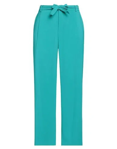 Xandres Woman Pants Emerald Green Size 14 Recycled Polyester, Polyester, Polyethylene