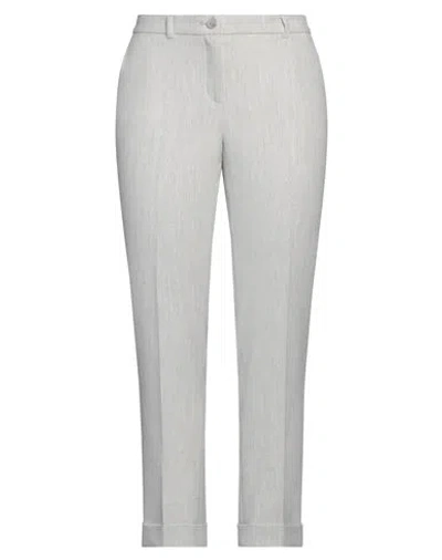 Xandres Woman Pants Light Grey Size 16 Polyester, Viscose, Wool, Elastane In Grey