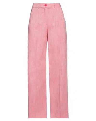 Xandres Woman Pants Pink Size 6 Viscose, Polyester, Elastane