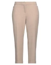 Xandres Woman Pants Sand Size 22 Polyester, Viscose, Wool, Elastane In Beige