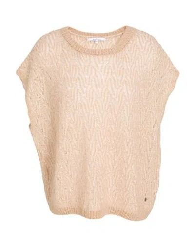 Xandres Woman Sweater Sand Size M Polyamide, Alpaca Wool, Synthetic Fibers, Mohair Wool, Wool In Brown