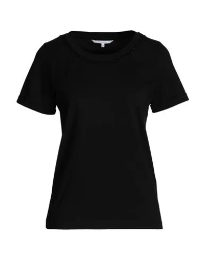 Xandres Woman T-shirt Black Size L Organic Cotton