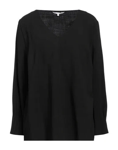 Xandres Woman Top Black Size 16 Ecovero Viscose, Polyester, Elastane