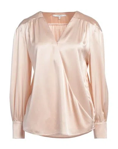 Xandres Woman Top Rose Gold Size 8 Silk, Elastane