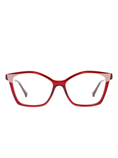 Xavier Garcia Design Madame Cat-eye Glasses In Red