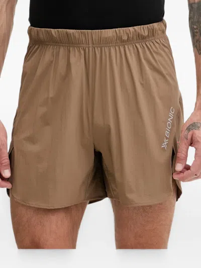 X-bionic Ripstop Elasticated Shorts In Brown