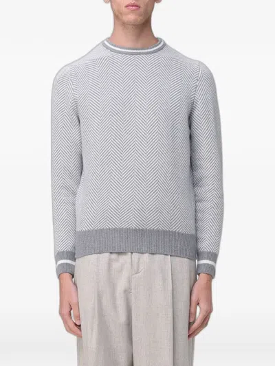 Xc Herringbone-knit Crew-neck Sweater In Animal Print