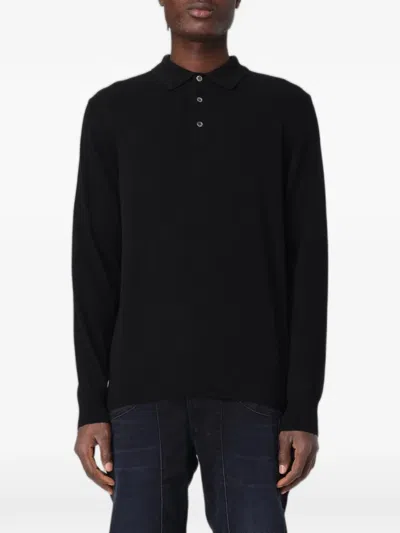 Xc Knitted Polo Shirt In Black