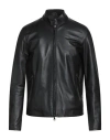 Xc Man Jacket Black Size 40 Leather In Black