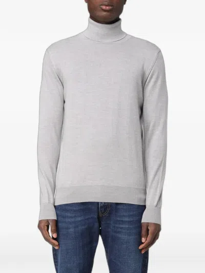 Xc Roll-neck Merino-wool Sweater In Gray