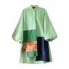 Xclamations Uk Women's Shero Tunic - Green And White Stripes In Green