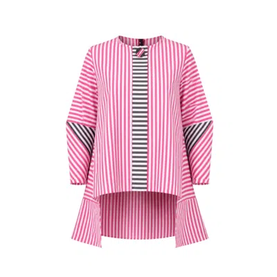 Xclamations Uk Women's Susu Stripe Tunic - Pink Stripe
