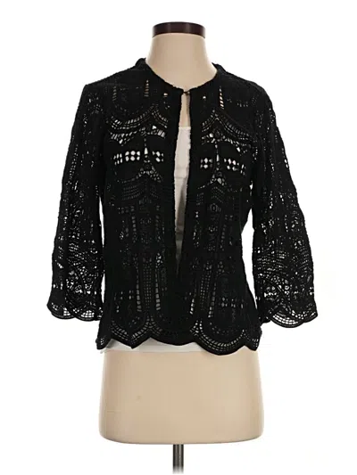 Pre-owned Xcvi 3/4 Sleeve Blouse In Black