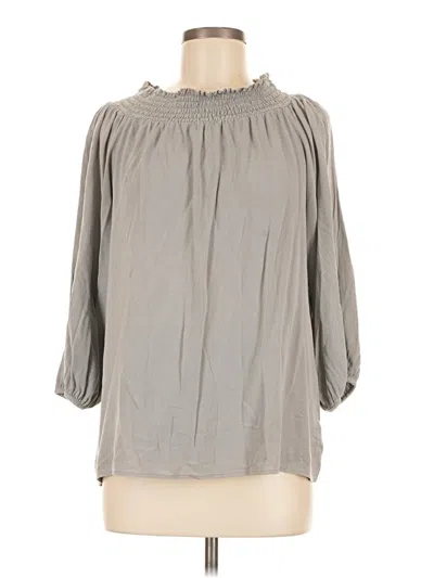Pre-owned Xcvi 3/4 Sleeve Blouse In Gray