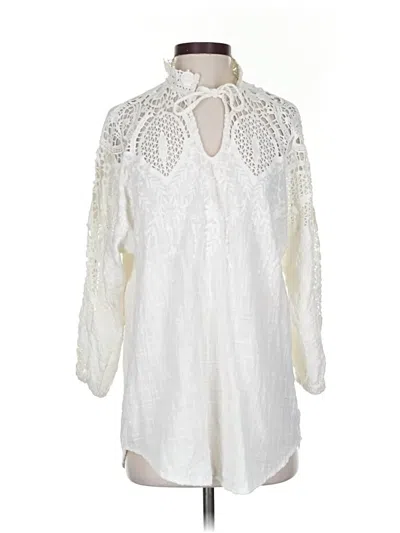 Pre-owned Xcvi 3/4 Sleeve Blouse In White