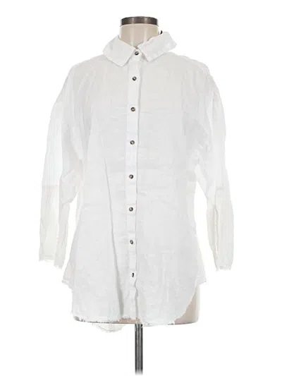 Pre-owned Xcvi 3/4 Sleeve Button Down Shirt In White