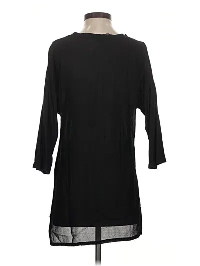 Pre-owned Xcvi 3/4 Sleeve Top Black Crew Neck Tops