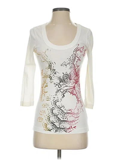Pre-owned Xcvi 3/4 Sleeve T-shirt In Ivory
