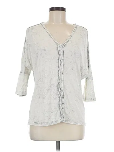 Pre-owned Xcvi 3/4 Sleeve T-shirt In Silver