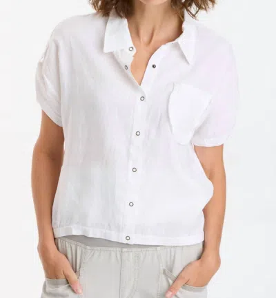 Xcvi Abner Dolman Sleeves Linen Top In White