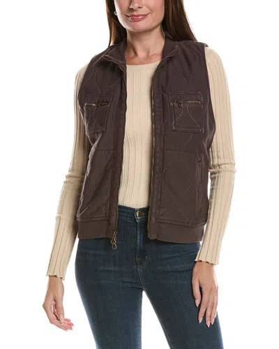 Xcvi Aeric Quilted Vest In Brown