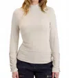 Xcvi Ainsley Turtleneck Top In Klondike Pigment In White