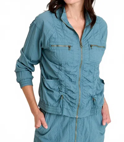 Xcvi Amis Cinchable Bomber Jacket In Dark Knight In Blue
