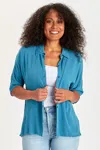 Xcvi Amos Blouse In Blue