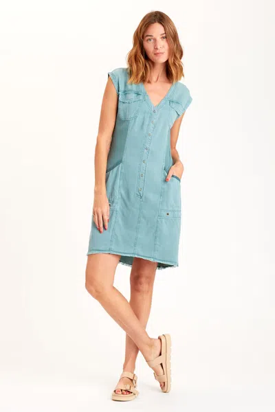 Xcvi Austen Shirt Dress In Blue