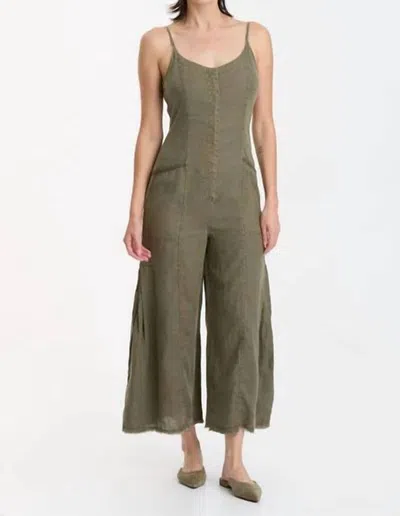 Xcvi Calistina Wide-leg Jumpsuit In Kombu Pigment In Green