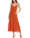 Xcvi Calistina Linen Jumpsuit In Orange