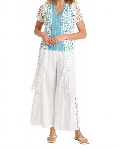 Xcvi Calix Open Front Cover-up In White