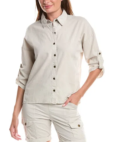 Xcvi Carrie Linen-blend Shirt In Neutral