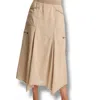 Xcvi Doak Sharkbite Hem And Cargo Pockets Skirt In Tanglewood Pigment In Neutral